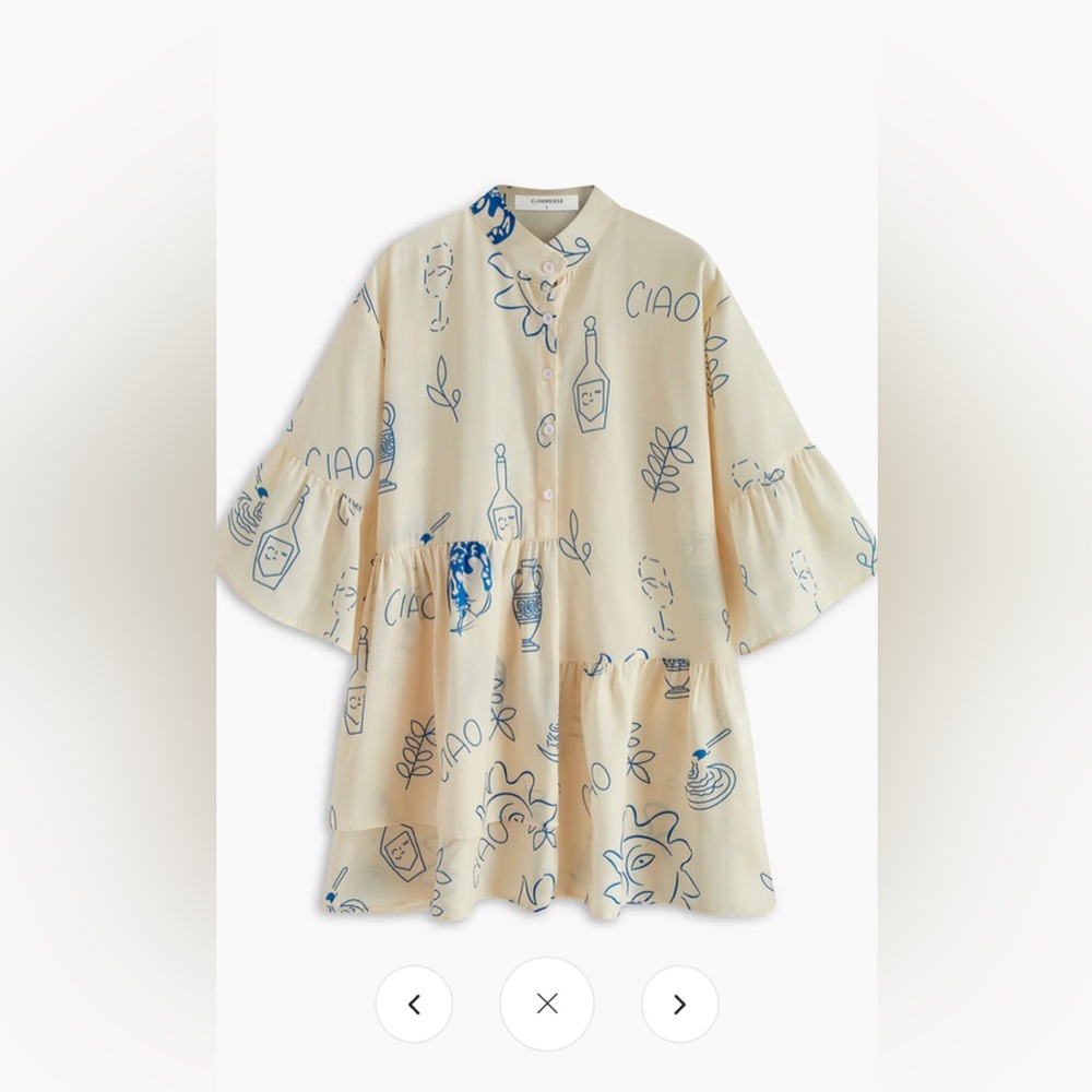 Commense Oversized Sun Print Short Dress - Size Medium - Picture 4 of 7